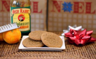 Gingersnap Cookies with Orange Zest