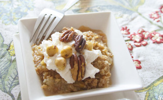 curried apple pear crumble